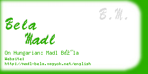 bela madl business card